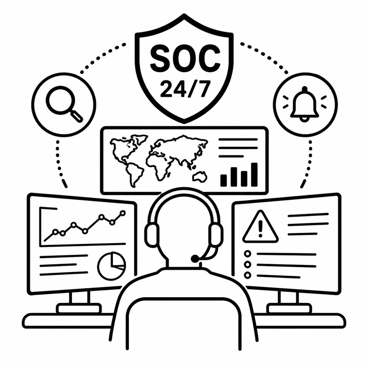 Cyber Security Management Icon