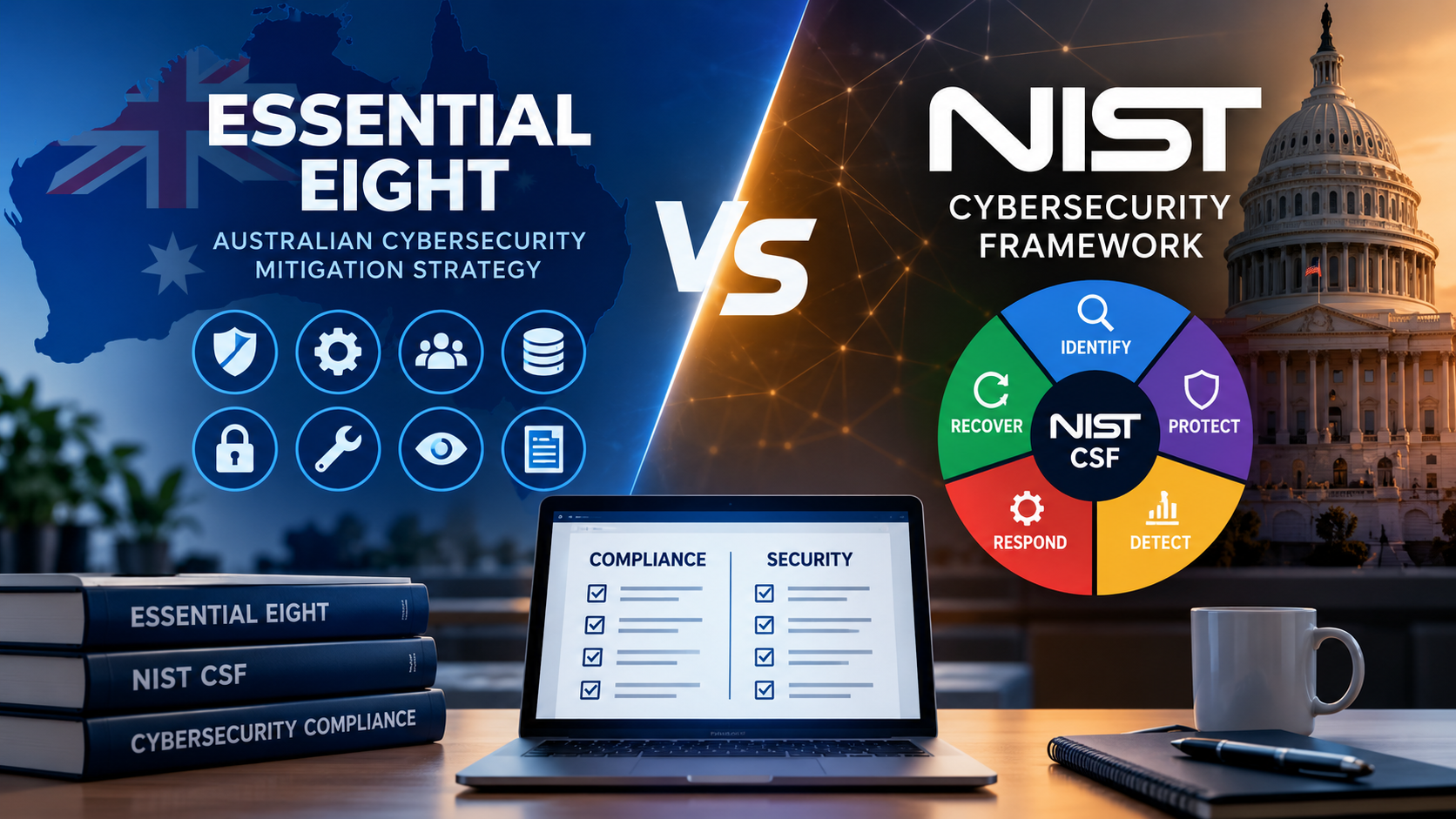 Essential Eight Cyber Security Compliance vs NIST